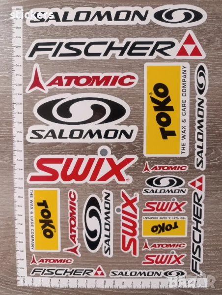 Стикери Toko Salomon Fischer Atomic Swix Stickers - 21 бр., снимка 1