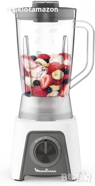 Moulinex Blendeo+ LM2C01 Блендер 450W 1.5L Капацитет Неръждаема стомана 2 скорости Трошачка за лед, снимка 1