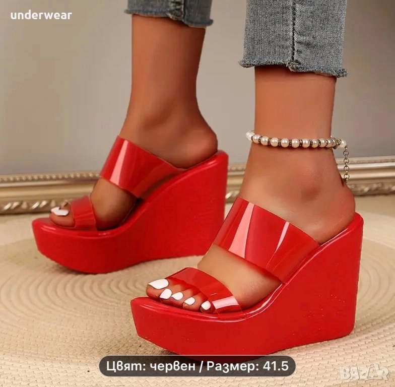Дамски обувки на платформа номер 41.5, снимка 1