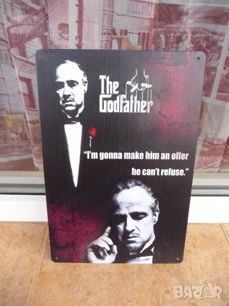 Метална табела Кръстникът филм The Godfather мафия класика, снимка 1