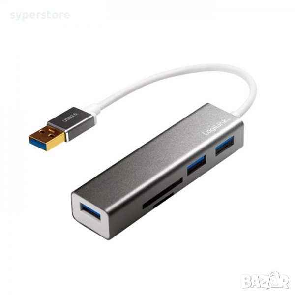 Cardreader Четец на карти, USB3.0 HUB, 3xUSB3.0, Logilink, UA0306, SS300267, снимка 1