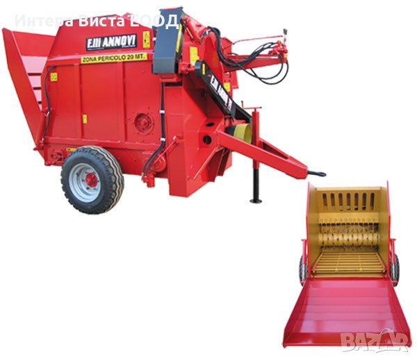 Машина за разпръскване на постеля и бали с един силажен валяк, снимка 1