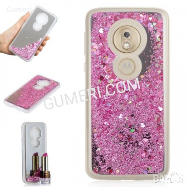 Motorola Moto G7 Play огледален воден гръб с брокат , снимка 1