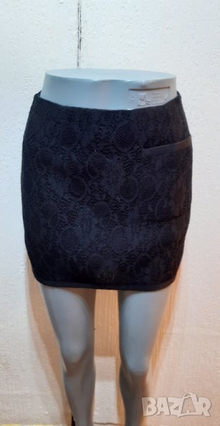 Черна къса пола дантела, снимка 1