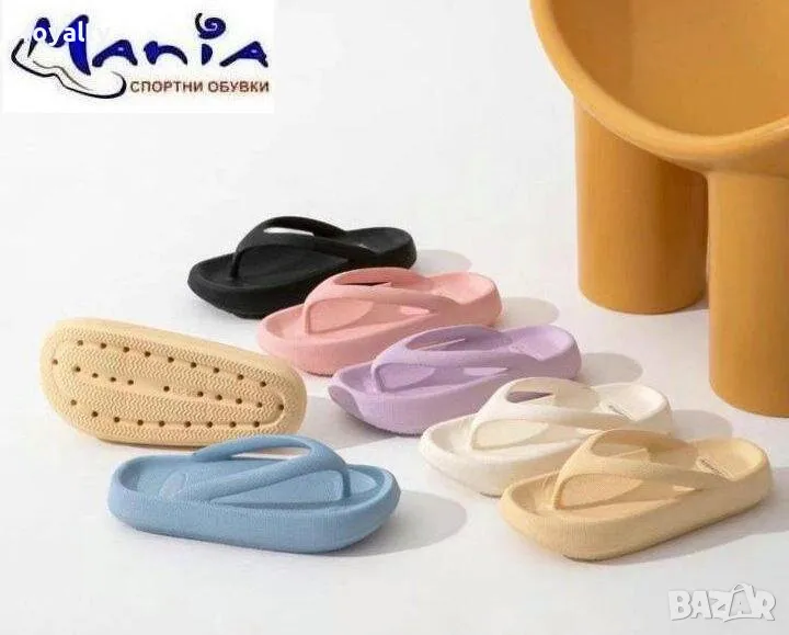 Дамски джапанки на платформа, снимка 1