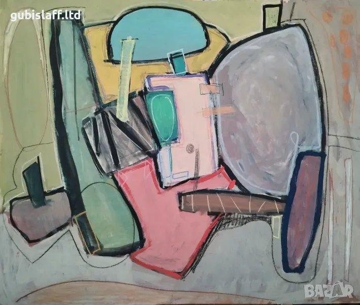 Картина, композиция, худ. К. Касабов, 1990-те г. - 12, снимка 1