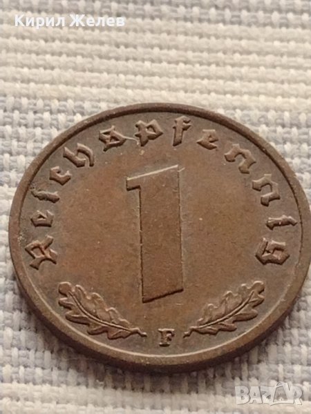 Монета 1 райхсфенинг 1938г. Германия Трети Райх с СХВАСТИКА за КОЛЕКЦИЯ 31575, снимка 1