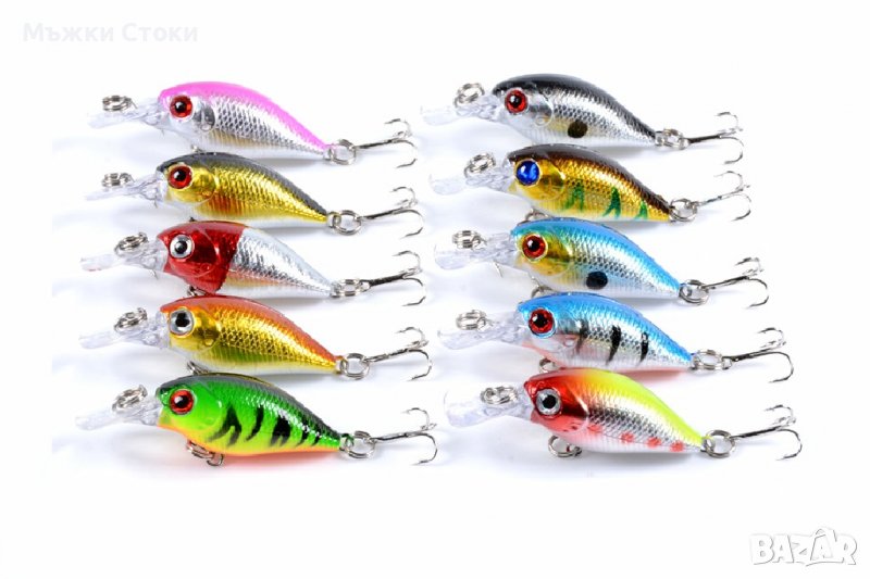 Малки Воблери / Воблер модели от №72 до №81, изкуствена примамка, фалшива стръв 10 цвята, снимка 1