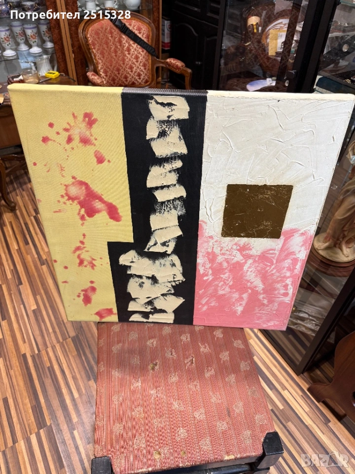 картина ард деко маслени бой платно, снимка 1