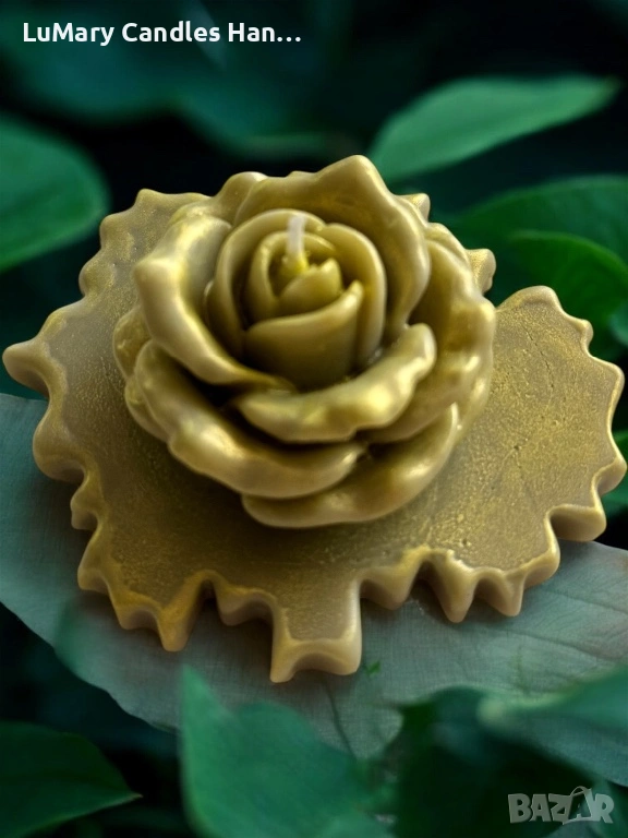 Свещ “ Златна роза”, снимка 1