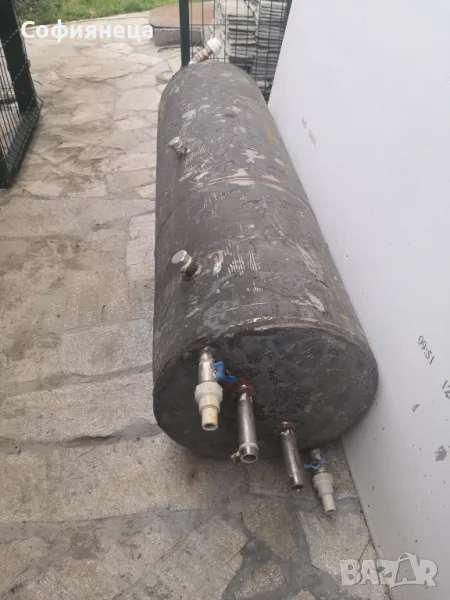 Неръждаем буфер със серпентина, 290 литра за термопомпа или пелетна горелка, снимка 1