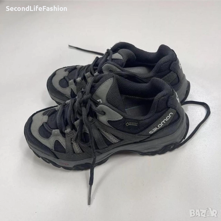 Обувки Salomon Gore-tex за момчета, размер 36 черно-сиви, за туризъм, снимка 1