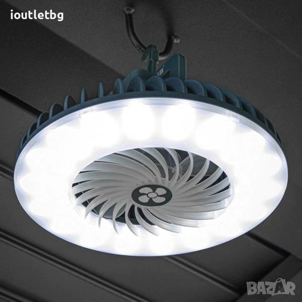 Maximus LED къмпинг акумулаторна лампа + вентилатор, снимка 1
