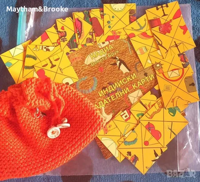 Индийски карти за гледане с книга с указания за тяхното използване, снимка 1