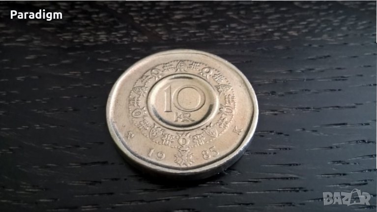 Монета - Норвегия - 10 крони | 1985г., снимка 1