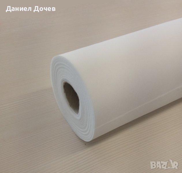 Ламинирана ролка/чаршаф 100% целулоза - хартия+фолио с перфорация - 50 м. (индивидуално опакован), снимка 1