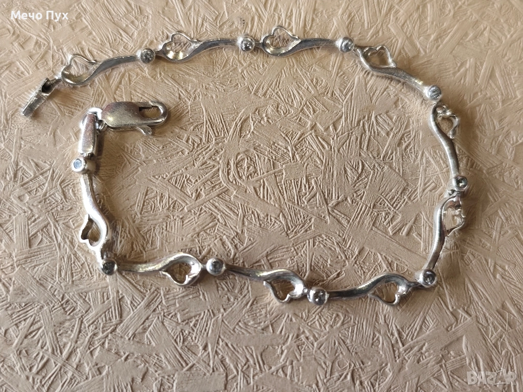 Сребърна гривна (334), снимка 1