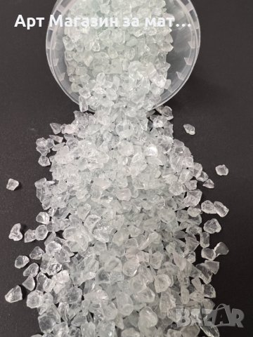 Clear glass стъклени камъчета/чипс за декорация, снимка 1