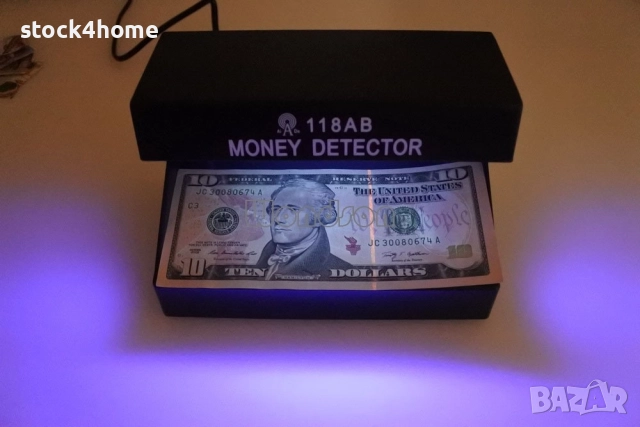 UV Лампа детектор за фалшиви банкноти, UV фенер, 220VAC, 4W, снимка 4 - Настолни лампи - 52372228