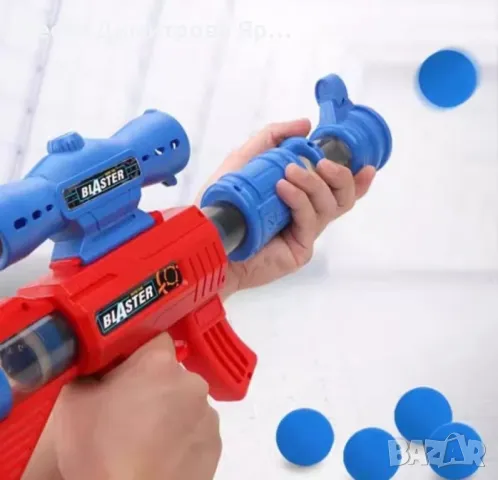 Автомат-помпа с нърф топчета 2в1 с мерник, снимка 3 - Други - 48788388