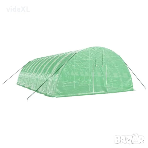 vidaXL Оранжерия със стоманена рамка зелена 60 м² 10x6x2,85 м, снимка 3 - Оранжерии - 56146702