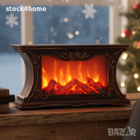 Декоративна LED камина с реалистичен ефект на пламък и жарава, снимка 3 - Декорация за дома - 52605729