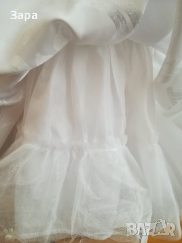 Официална бяла рокля и цвят праскова, снимка 2 - Бебешки рокли - 40596385