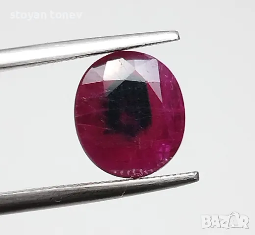 Рядък двуцветен сапфир в голям размер 3.08кт.! Сертифициран! Нов!, снимка 6 - Други - 50321065