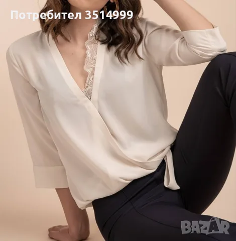 Бяла риза с дантела, снимка 2 - Ризи - 56522896