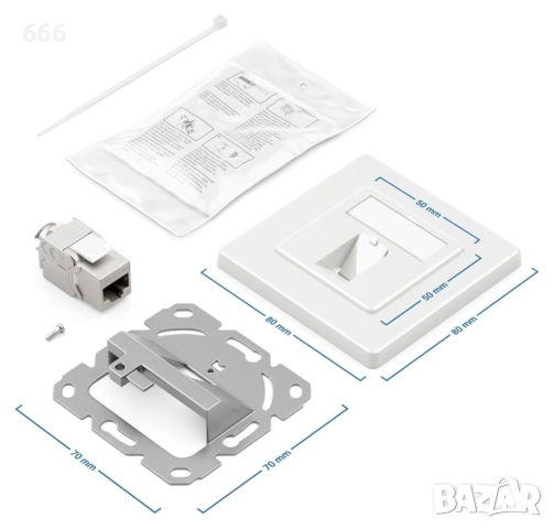Комплект 4-броя мрежови контакти, снимка 2 - Друга електроника - 52942460