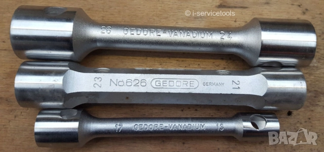 Немски Комбиниран КЛЮЧ 24 x 29 мм за кръгла Щанга Върток Вложки за Гуми Джанти Бус Джип Камион HEYCO, снимка 6 - Ключове - 51898676