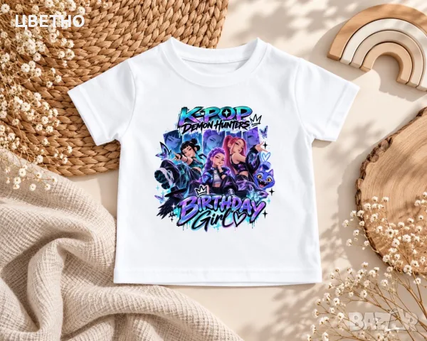 Детски памучни тениски K-Pop Demon Huntrix, снимка 7 - Детски тениски и потници - 56110715