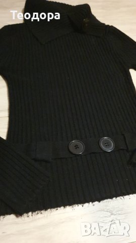 Черна зимна блуза рXS/S, снимка 3 - Блузи с дълъг ръкав и пуловери - 39564872