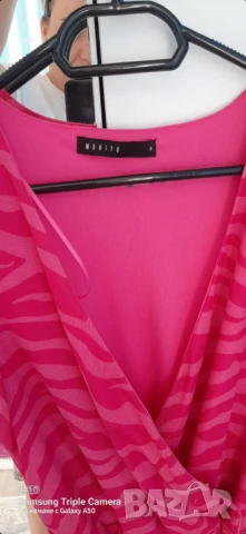 Розови рокли С размер, снимка 3 - Рокли - 50771541