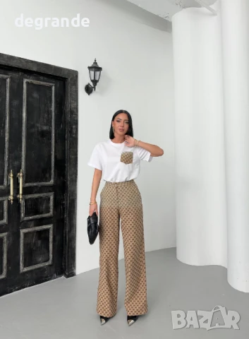 Дамски комплект Gucci тениска с панталон, снимка 2 - Комплекти - 51404861