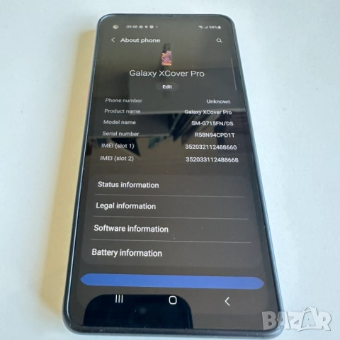 Водо/удароустойчив телефон (IP68) Samsung Galaxy XCover Pro, снимка 7 - Samsung - 51541120