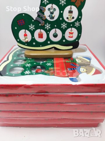 Дървен коледен ботуш декорация , снимка 4 - Декорация за дома - 38538057