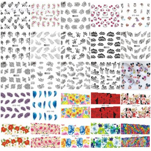 Цветни ваденки цветя за маникюр, снимка 5 - Продукти за маникюр - 19213470