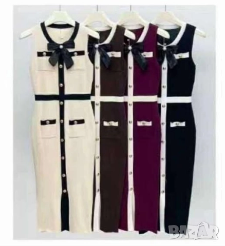 Рокля прав модел с панделка  , снимка 3 - Рокли - 51834794