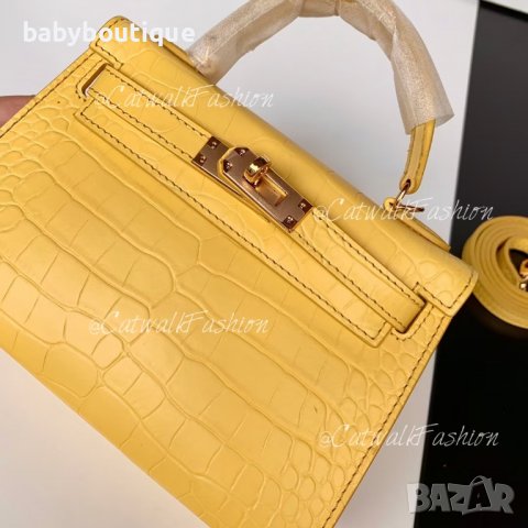 Hermes Kelly Mini yellow , снимка 2 - Чанти - 36780371