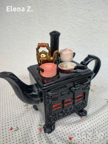 Paul Cardew голям чайник печка с английска закуска, снимка 7 - Декорация за дома - 54008785