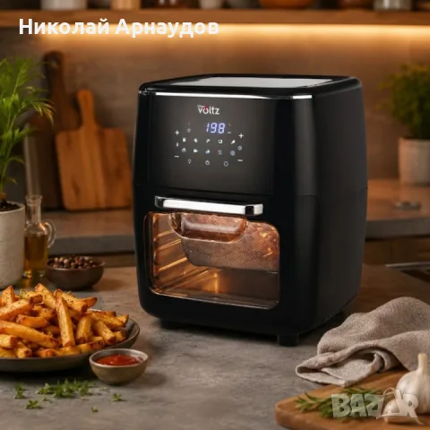 Фритюрник-фурна с горещ въздух Oliver Voltz OV51980AO, 1700W, 13 л, 10 програми, 65-200°C, 