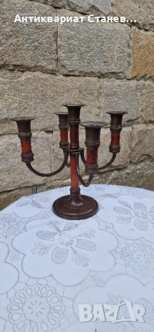 Масивен бронзов свещник , снимка 7 - Други стоки за дома - 52228166