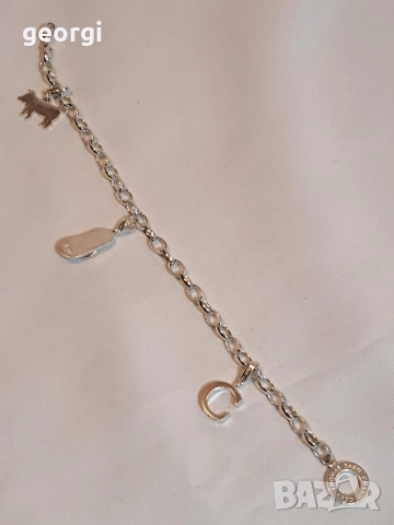 сребърна гривна Thomas sabo Charm club с три талисманчета, снимка 8 - Гривни - 52983499
