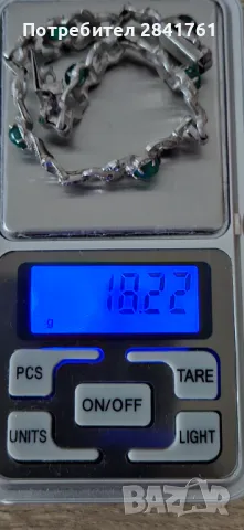 Сребърен комплект гривна и висулка със зелен ахат / оникс , снимка 9 - Бижутерийни комплекти - 47344989