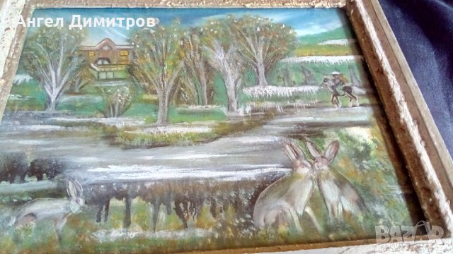 Картина смесена техника подписана , снимка 5 - Картини - 38521715