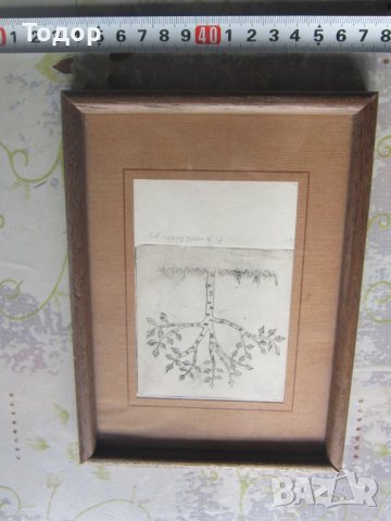 Стара картина офорт гравюра  подписана 1983 2, снимка 2 - Картини - 31830387