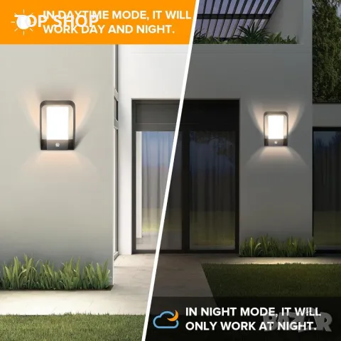 LUTEC Външна LED стенна лампа със сензор за движение, 1050LM 15.8W, снимка 4 - Лед осветление - 49551789