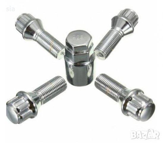 Секретни болтове за джанти - (14мм х 1.5мм, L24мм)