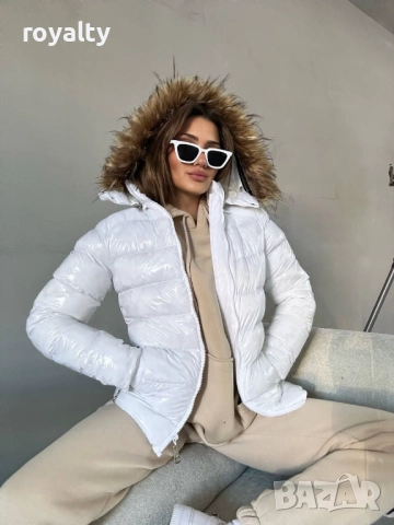 Зимно Късо Бяло Дамско Яке НА ЕДРО , снимка 2 - Якета - 52924821
